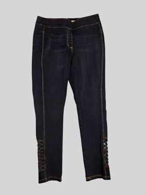 Luxe Denim Women’s Lace-Up Hem Stretch Jeans